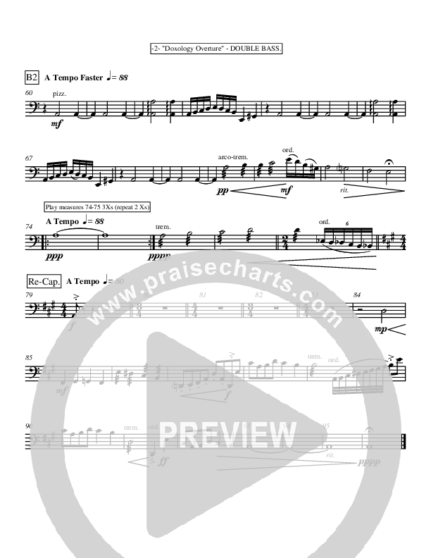 Doxology Overture (Instrumental) Double Bass (Ric Flauding)
