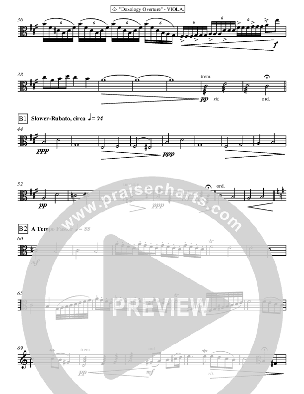 Doxology Overture (Instrumental) Viola (Ric Flauding)