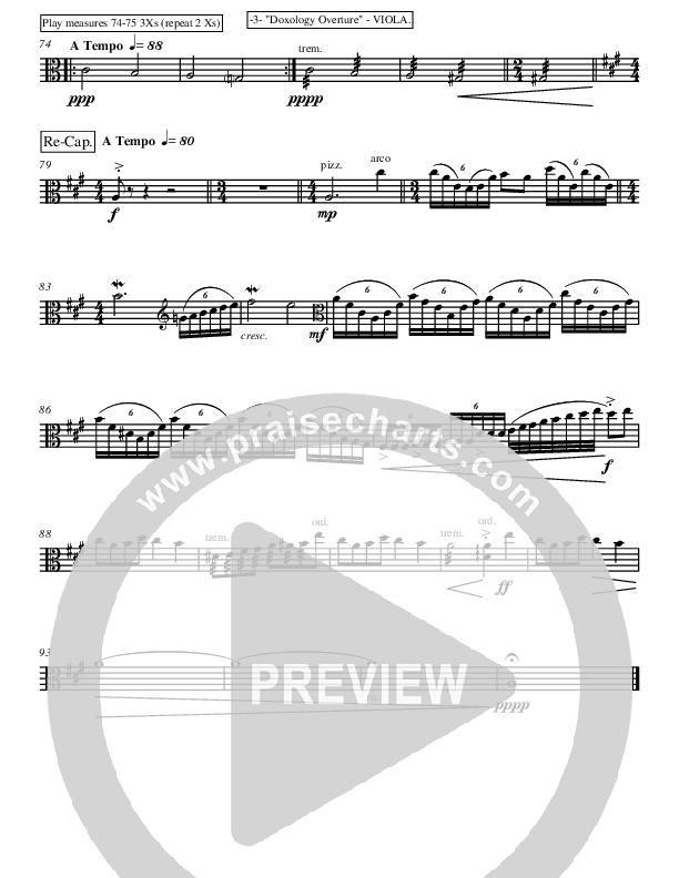 Doxology Overture (Instrumental) Viola (Ric Flauding)