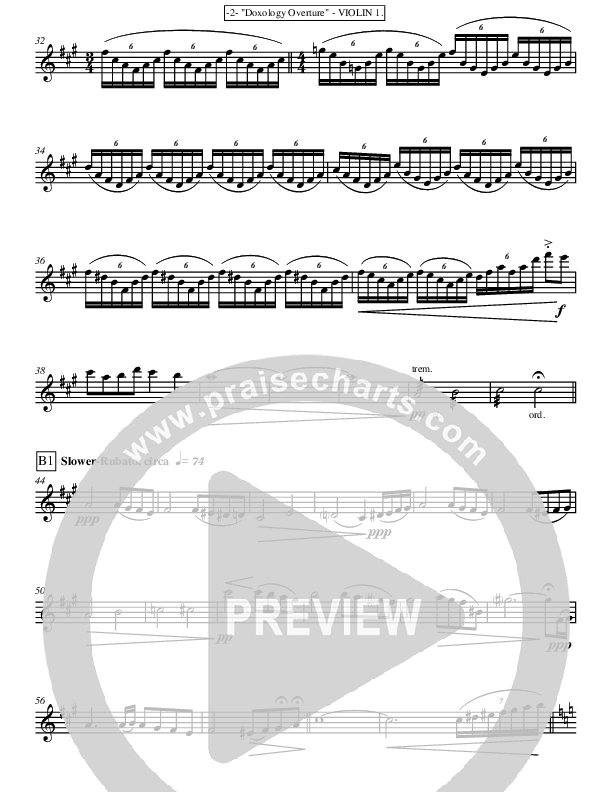 Doxology Overture (Instrumental) Violin 1 (Ric Flauding)
