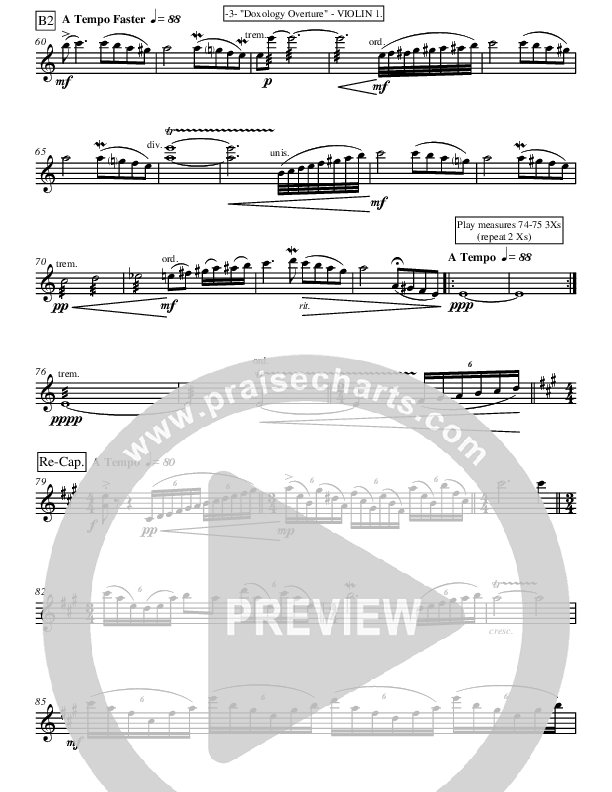 Doxology Overture (Instrumental) Violin 1 (Ric Flauding)