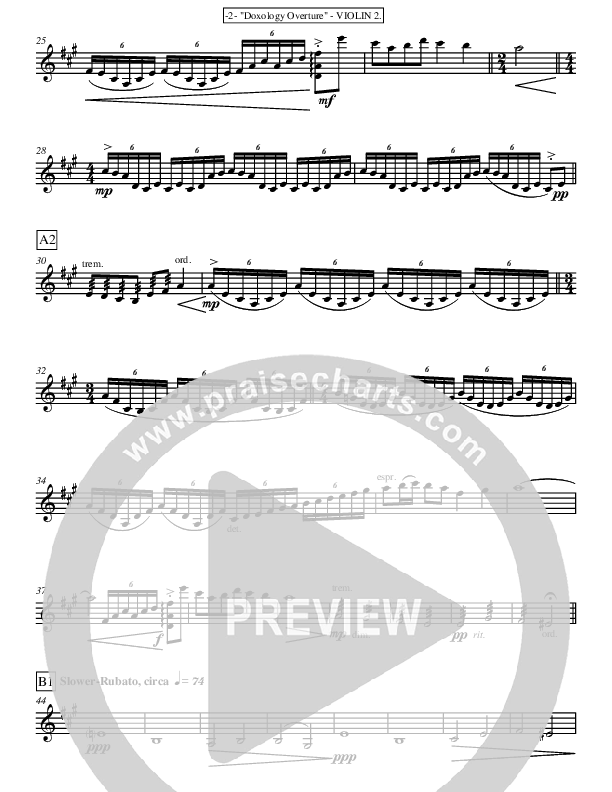 Doxology Overture (Instrumental) Violin 2 (Ric Flauding)