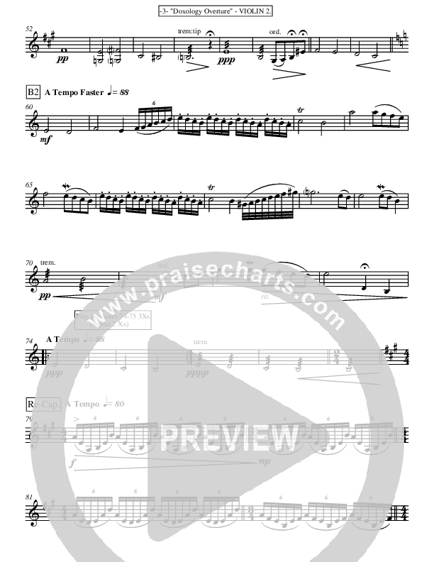 Doxology Overture (Instrumental) Violin 2 (Ric Flauding)
