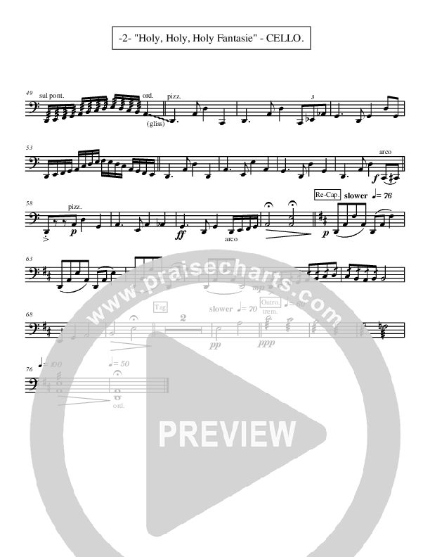 Holy Holy Holy Fantasie (Instrumental) Cello (Ric Flauding)