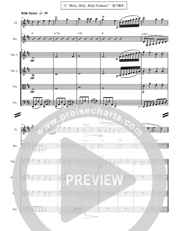Holy Holy Holy Fantasie (Instrumental) Conductor's Score (Ric Flauding)