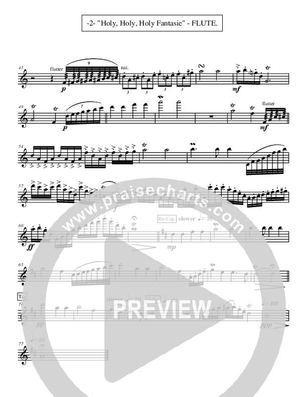 Holy Holy Holy Fantasie (Instrumental) Flute (Ric Flauding)