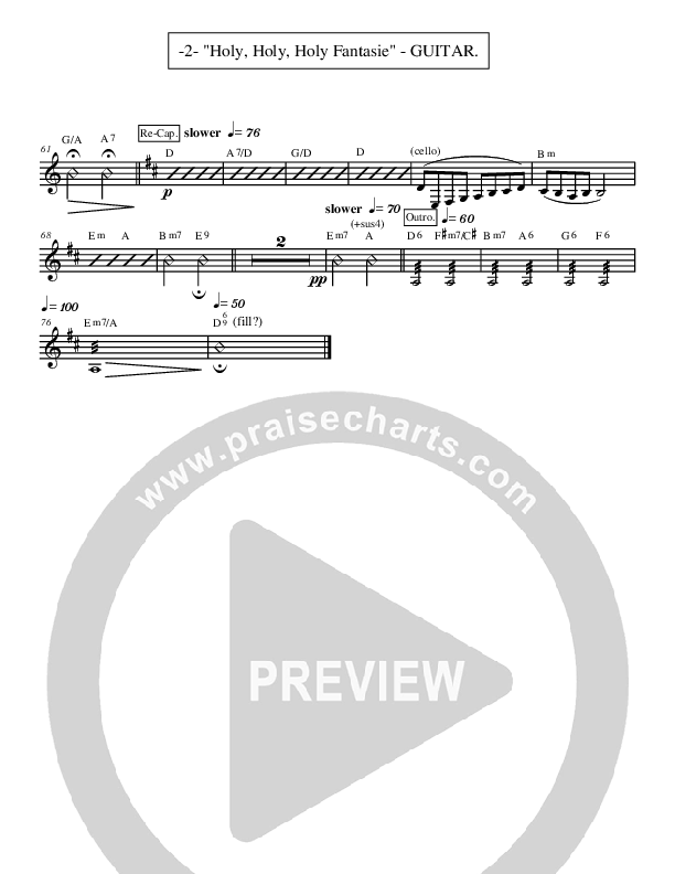 Holy Holy Holy Fantasie (Instrumental) Guitar (Ric Flauding)