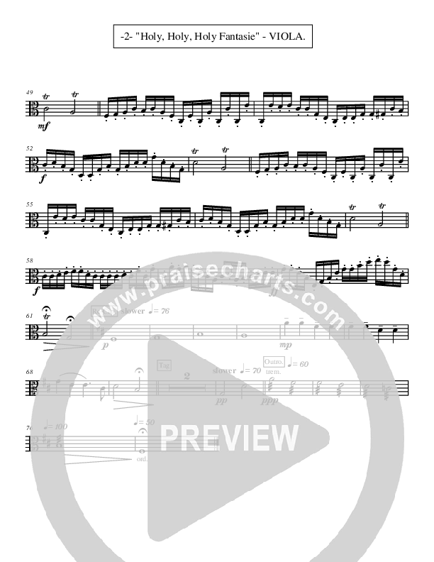 Holy Holy Holy Fantasie (Instrumental) Viola (Ric Flauding)