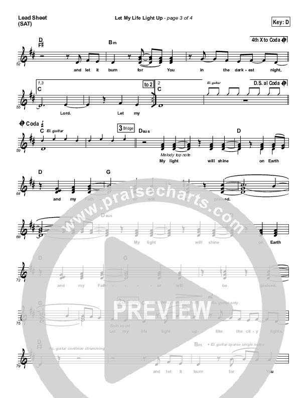 Let My Life Light Up Lead (SAT) (Christy Nockels)