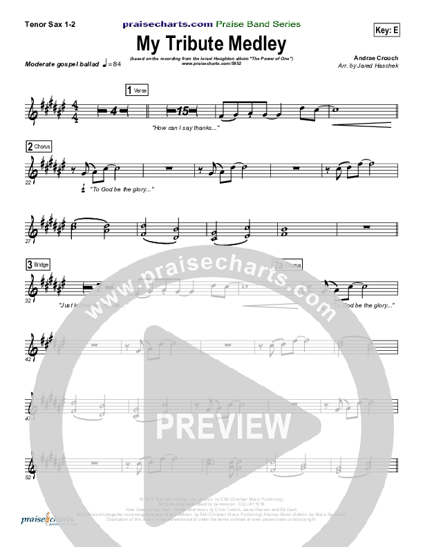 My Tribute Tenor Sax 1/2 (Israel Houghton)