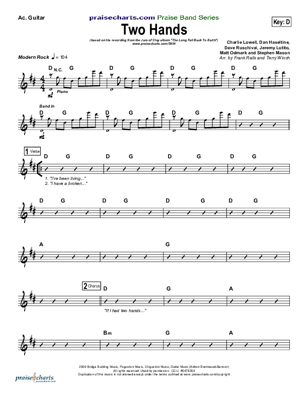 Two Hands Acoustic Guitar (Jars Of Clay)