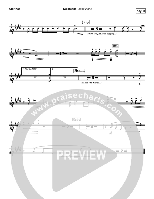 Two Hands Clarinet (Jars Of Clay)