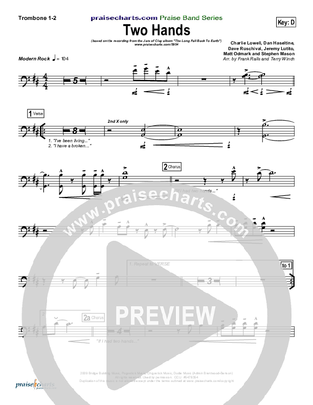 Two Hands Trombone 1/2 (Jars Of Clay)