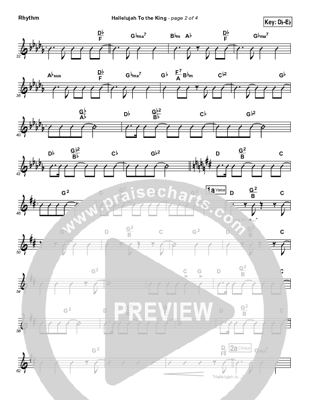 Hallelujah To The King Rhythm Chart (Songs of Brooklyn Tabernacle Choir (PraiseCharts Edition))