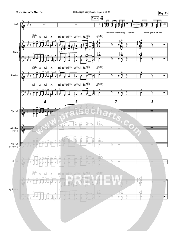 Hallelujah Anyhow Conductor's Score (Songs of Brooklyn Tabernacle Choir (PraiseCharts Edition))