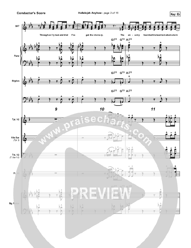 Hallelujah Anyhow Conductor's Score (The Brooklyn Tabernacle Choir)