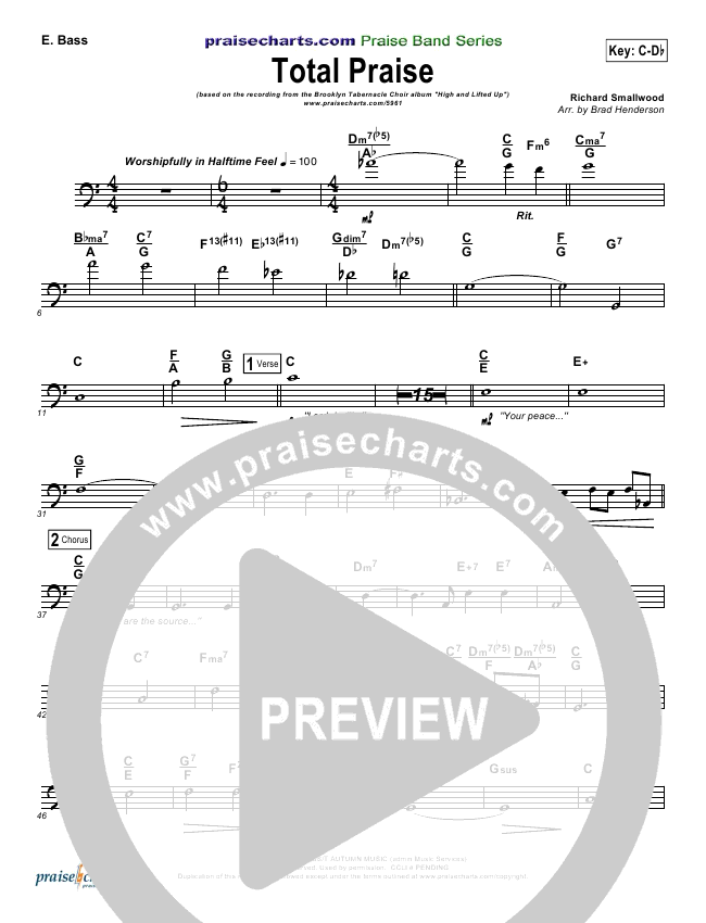 Total Praise Chord Chart