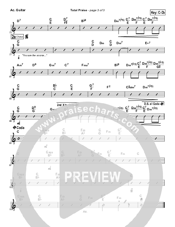 Total Praise Acoustic Guitar (Songs of Brooklyn Tabernacle Choir (PraiseCharts Edition))