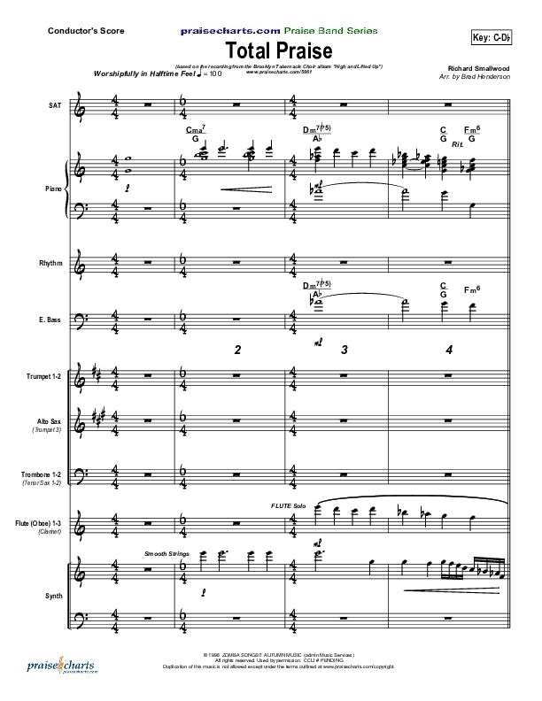 Total Praise Conductor's Score (The Brooklyn Tabernacle Choir)