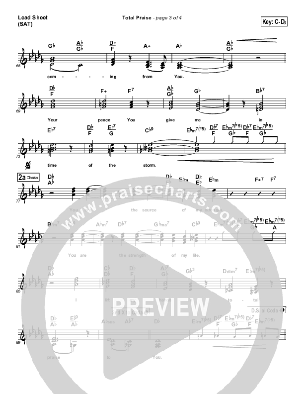 Total Praise Lead Sheet (SAT) (The Brooklyn Tabernacle Choir)