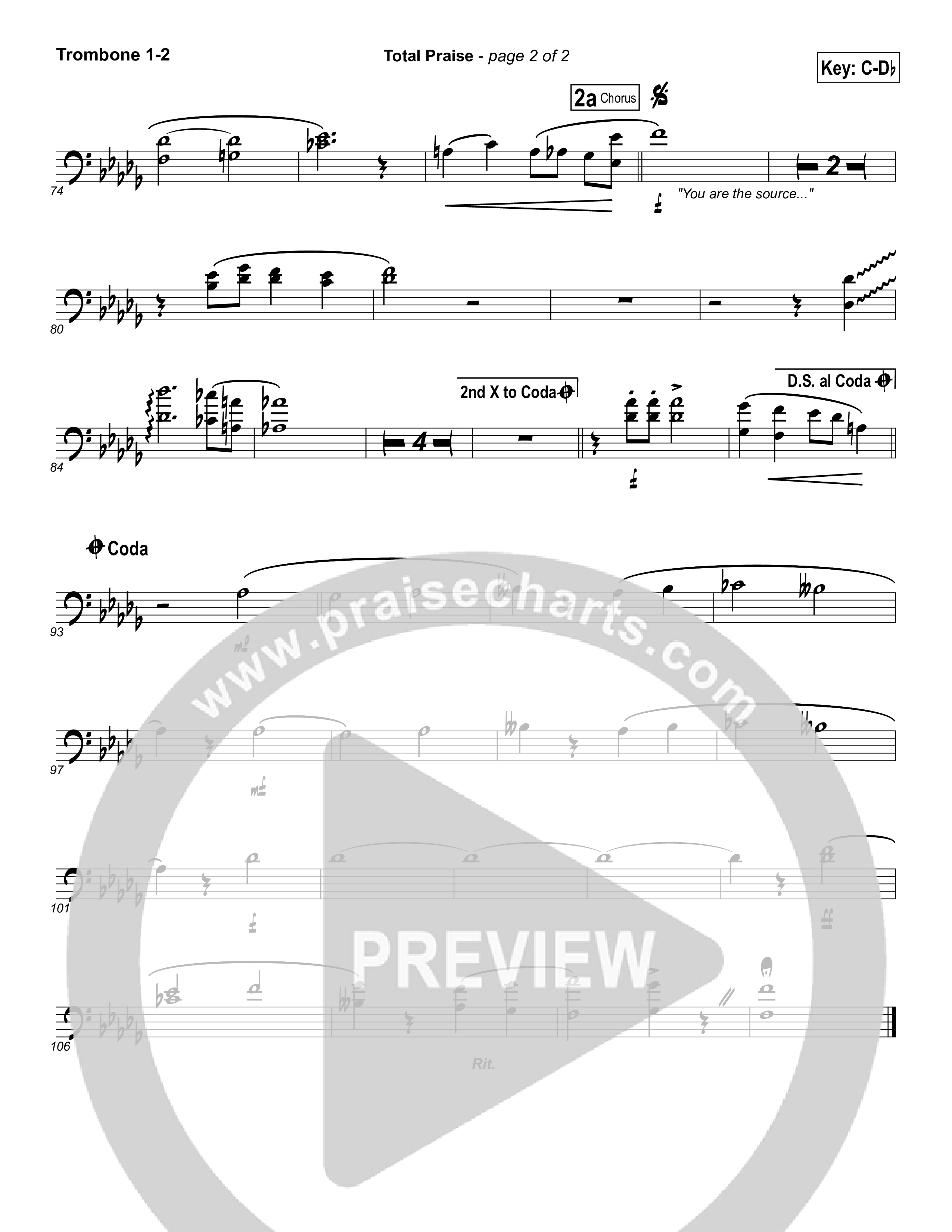 Total Praise Trombone 1/2 (The Brooklyn Tabernacle Choir)