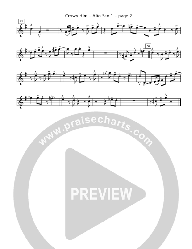 Crown Him with Many Crowns (Instrumental) Alto Sax 1/2 (Crosswinds Big Band)