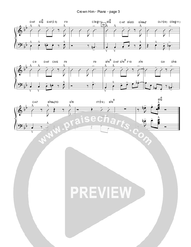 Crown Him with Many Crowns (Instrumental) Piano Sheet (Crosswinds Big Band)