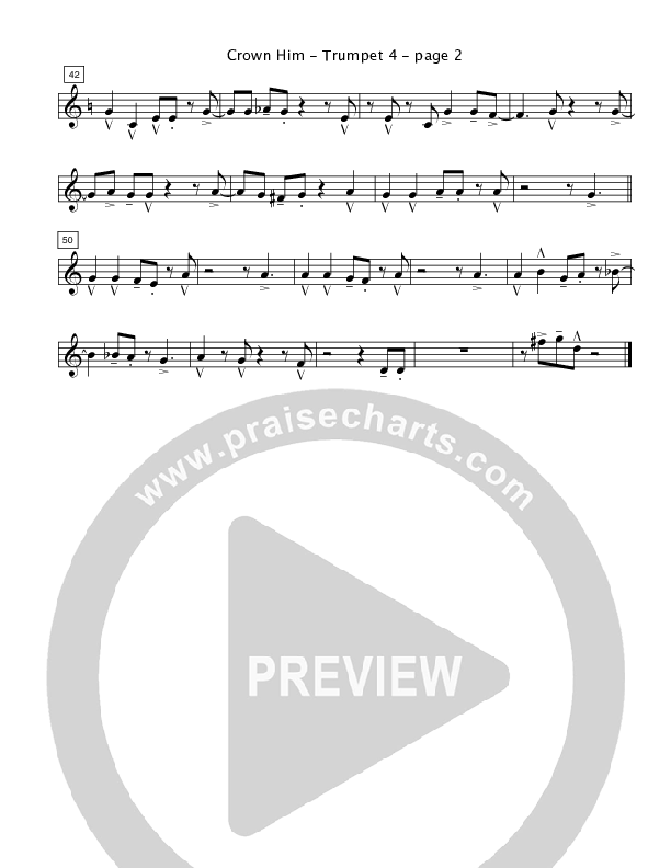 Crown Him with Many Crowns (Instrumental) Trumpet 3/4 (Crosswinds Big Band)