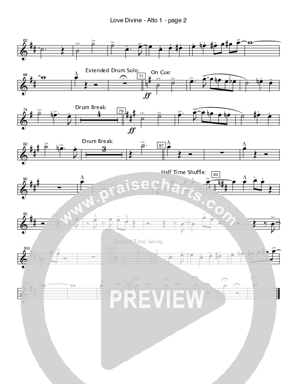 Love Divine (Instrumental) Alto Sax 1/2 (Crosswinds Big Band)