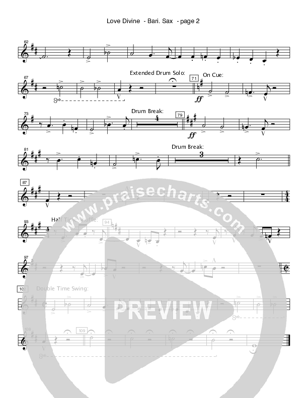 Love Divine (Instrumental) Bari Sax (Crosswinds Big Band)