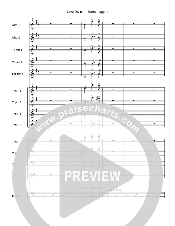 Love Divine (Instrumental) Conductor's Score (Crosswinds Big Band)