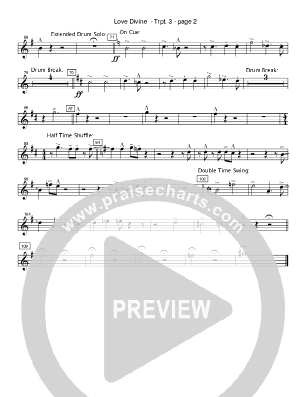 Love Divine (Instrumental) Trumpet 3 (Crosswinds Big Band)