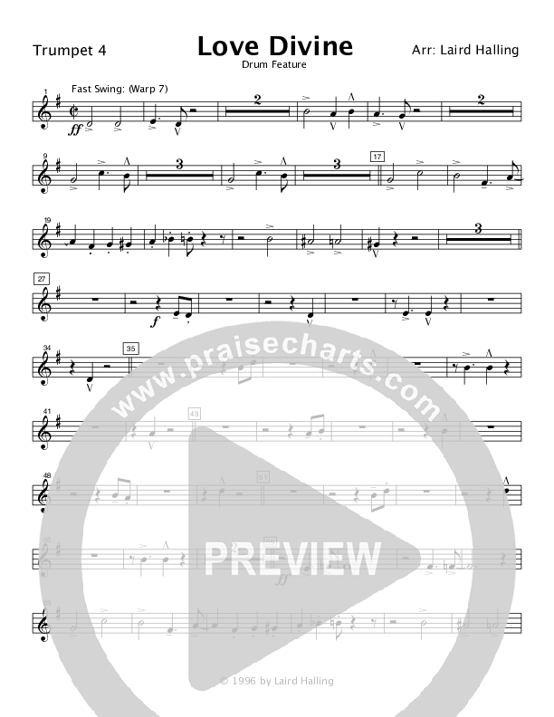 Love Divine (Instrumental) Trumpet (Crosswinds Big Band)