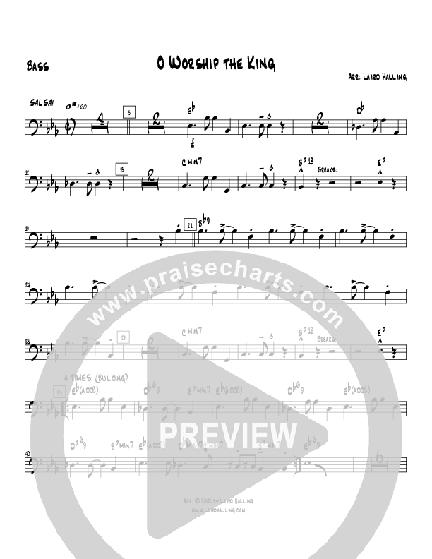 O Worship the King (Instrumental) Bass Guitar (Crosswinds Big Band)