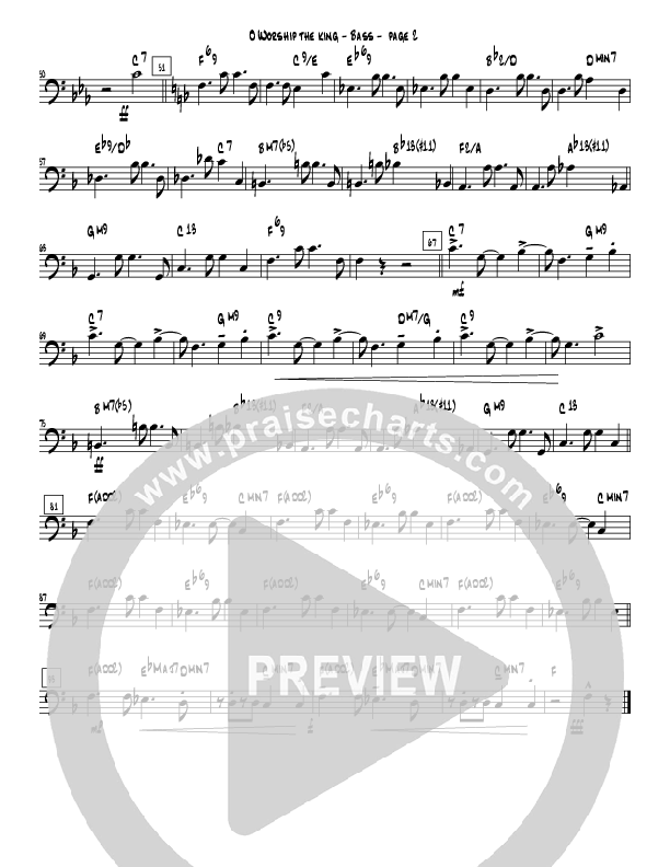 O Worship the King (Instrumental) Bass Guitar (Crosswinds Big Band)