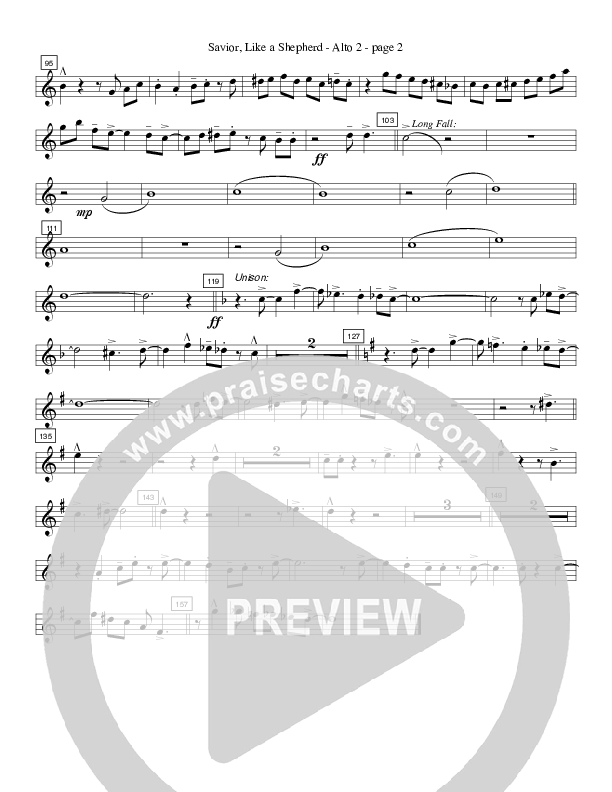 Savior Like a Shepherd (Instrumental) Alto Sax (Crosswinds Big Band)