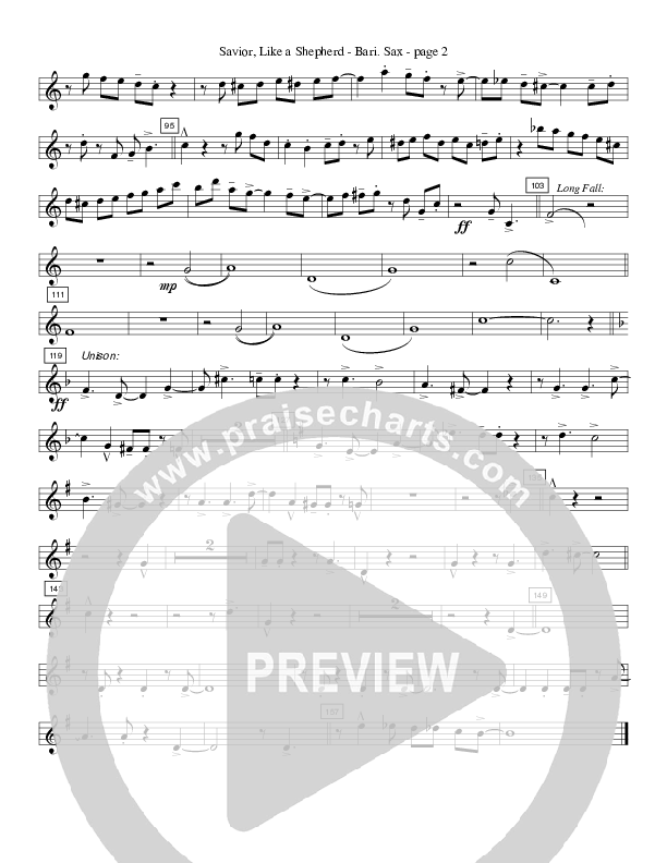 Savior Like a Shepherd (Instrumental) Bari Sax (Crosswinds Big Band)