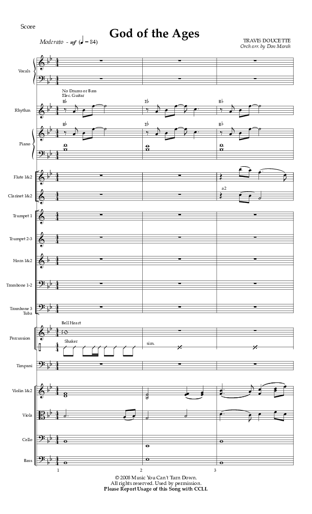 God Of The Ages Conductor's Score (Exodus)