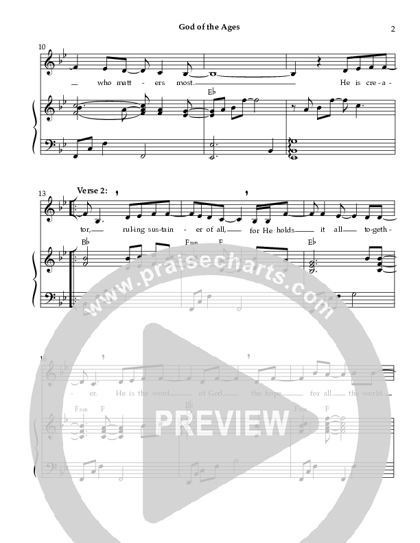 God Of The Ages Piano/Vocal (SAT) (Exodus)