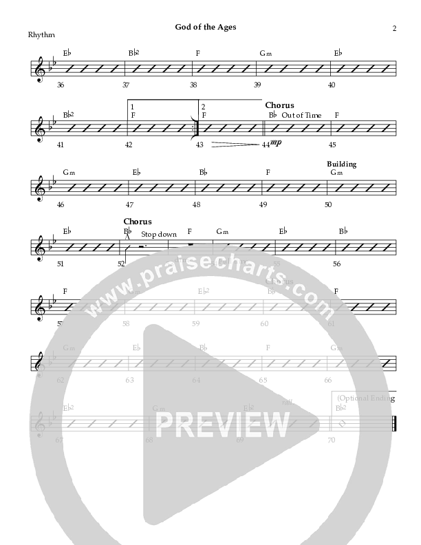 God Of The Ages Rhythm Chart (Exodus)