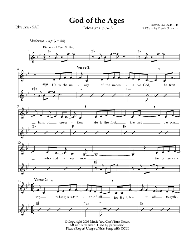 God Of The Ages Rhythm/Vocal (Exodus)