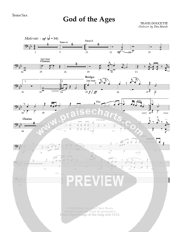 God Of The Ages Tenor Sax 2 (Exodus)