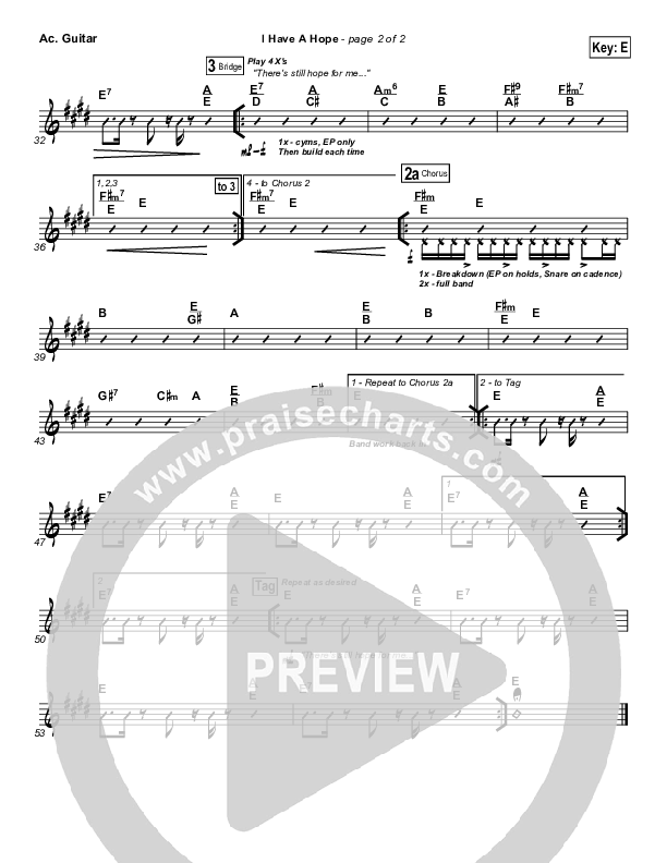 I Have A Hope Acoustic Guitar (Tommy Walker)