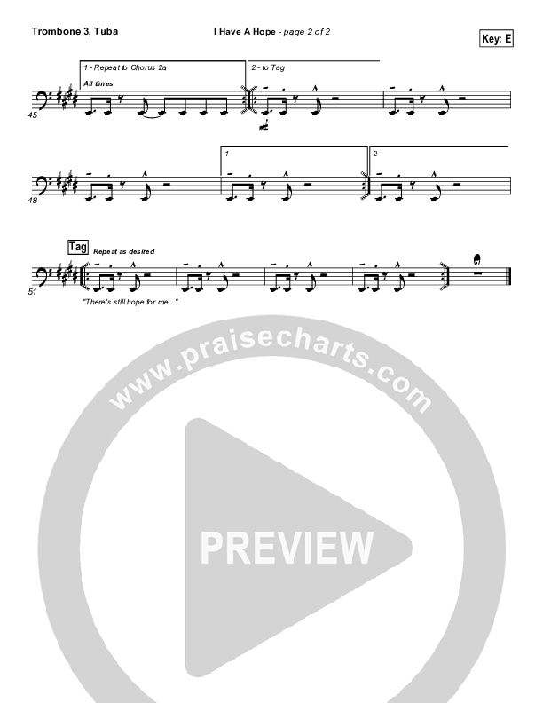 I Have A Hope Trombone 3/Tuba (Tommy Walker)