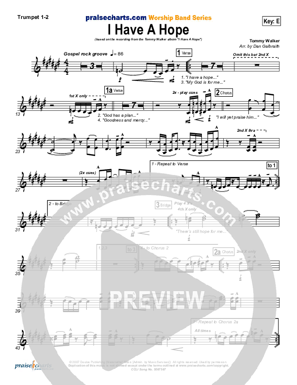 I Have A Hope Trumpet 1,2 (Tommy Walker)