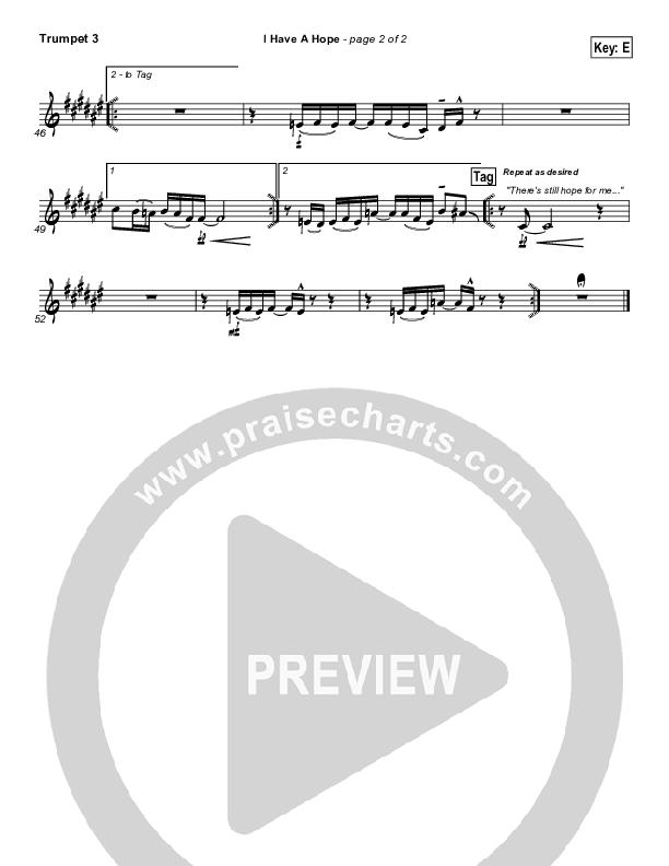 I Have A Hope Trumpet 3 (Tommy Walker)