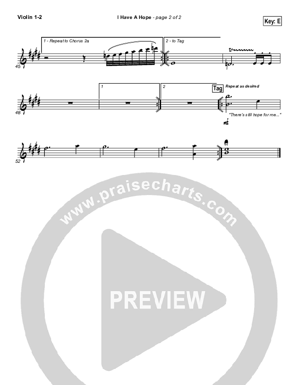 I Have A Hope Violin 1/2 (Tommy Walker)