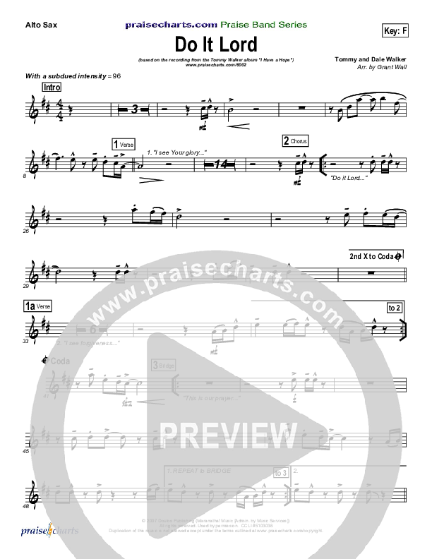 Do It Lord Alto Sax (Tommy Walker)