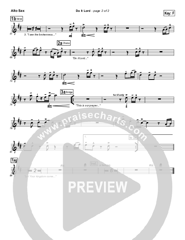 Do It Lord Alto Sax (Tommy Walker)