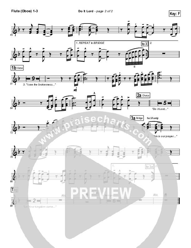 Do It Lord Flute/Oboe 1/2/3 (Tommy Walker)